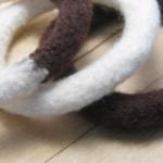 Felted Bangle Bracelets, Taupe And Winter White,..